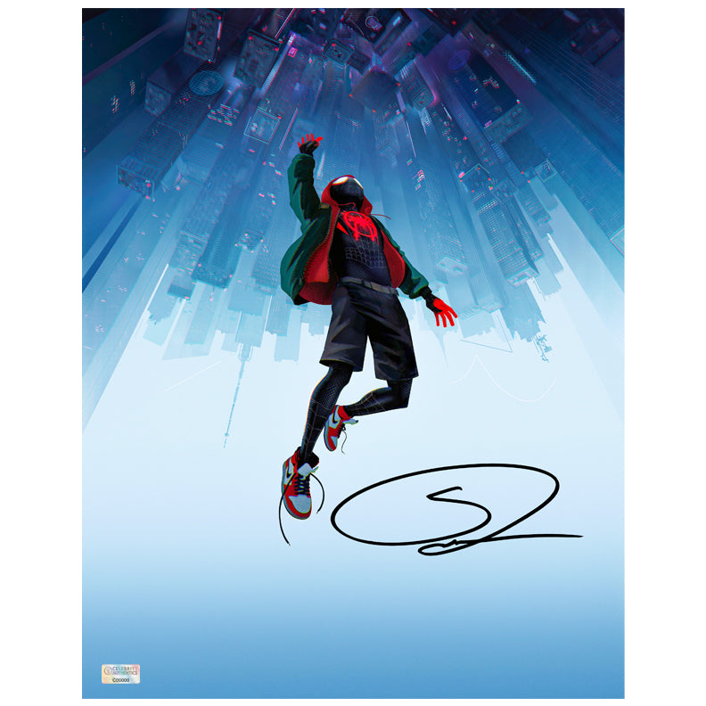 Shameik Moore Autographed Spider-Man Into The Spider-Verse The Dive 11x14 Photo