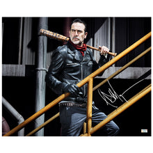 Load image into Gallery viewer, Jeffrey Dean Morgan Autographed The Waling Dead with Lucille 16x20 Photo
