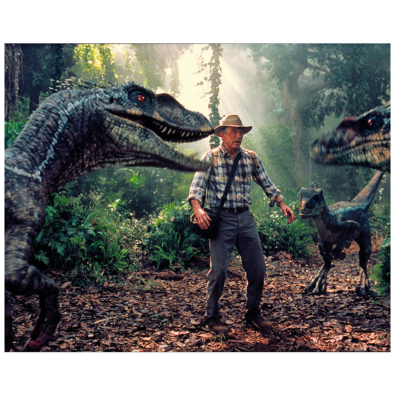 Sam Neill Autographed 2001 Jurassic Park III Raptors 8x10 Photo Pre-Order