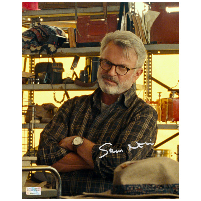 Sam Neill Autographed 2022 Jurassic World Dominion Alan Grant 8x10 Photo