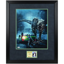 Load image into Gallery viewer, Sam Neill Autographed 1993 Jurassic Park T-Rex Diversion 11x14 Photo