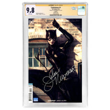 Load image into Gallery viewer, Julie Newmar Autographed 2018 Catwoman #1 Stanley Lau Artgerm Variant CGC SS 9.8