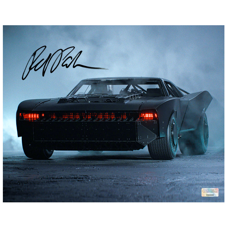 Robert Pattinson Autographed 2022 The Batman Batmobile 8x10 Photo