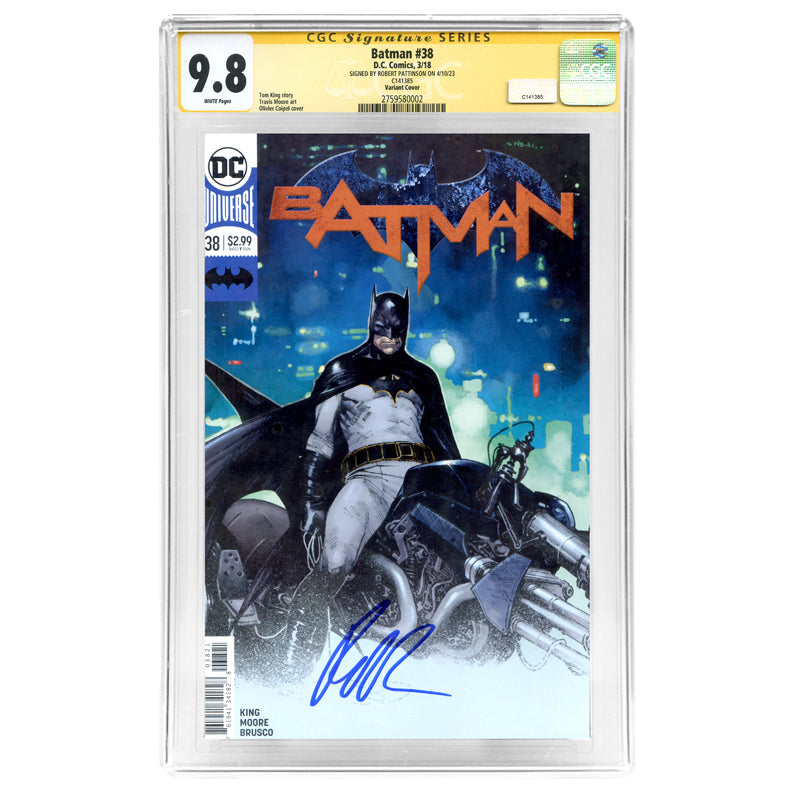 Robert Pattinson Autographed 2018 Batman #38 Variant Cover CGC SS 9.8