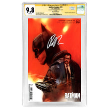 Load image into Gallery viewer, Robert Pattinson Autographed 2022 Justice League #74 Ben Oliver Movie Variant Movie Cover CGC SS 9.8