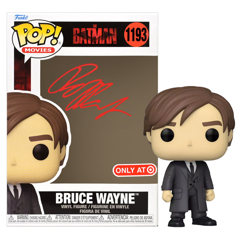 Robert Pattinson Autographed Funko 2022 The Batman Bruce Wayne #1193 Target Exclusive Pop! Vinyl Figure