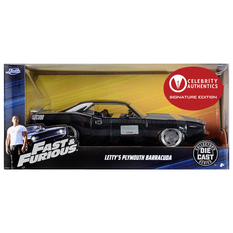 Michelle Rodriguez Autographed Fast & Furious Letty's Plymouth Barracuda 1:24 Scale Die-Cast Car