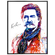 Load image into Gallery viewer, Kurt Russell Autographed Michael Ferrari Tombstone Wyatt Earp 31.5"×41.5" Framed Canvas Giclée