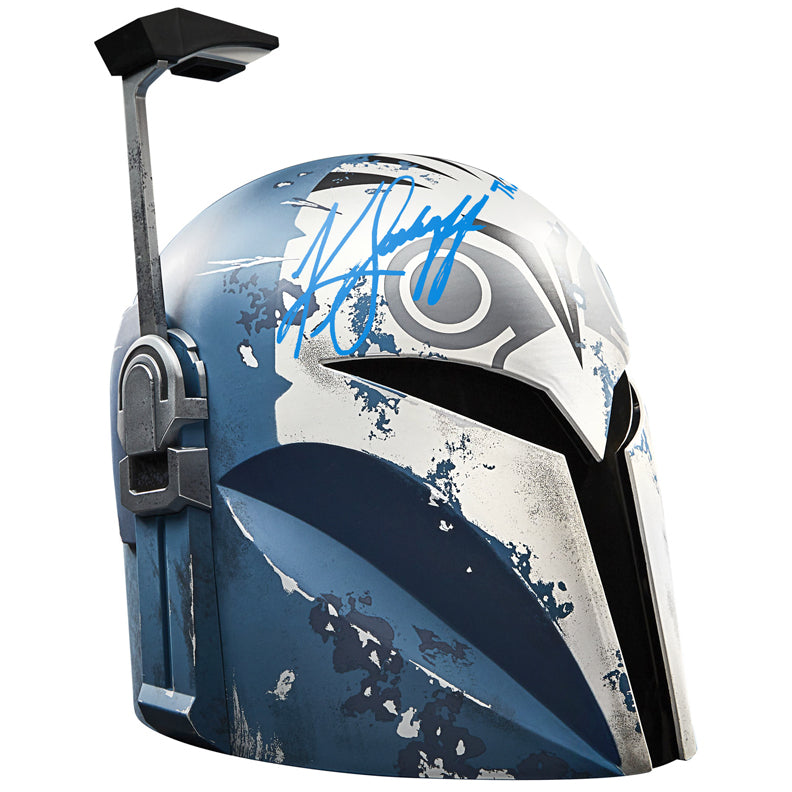 dot mandalorian motorcycle helmet Katee Sackhoff Autographed Star Wars The Mandalorian The Black Series – Celebrity Authentics