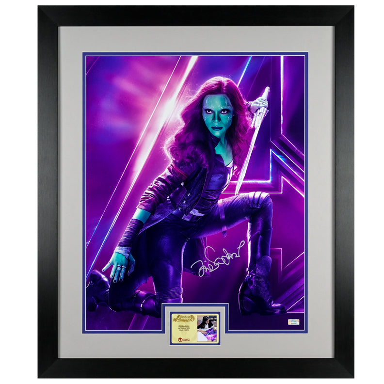 Zoe Saldana Autographed Avengers Infinity War Gamora 16x20 Photo