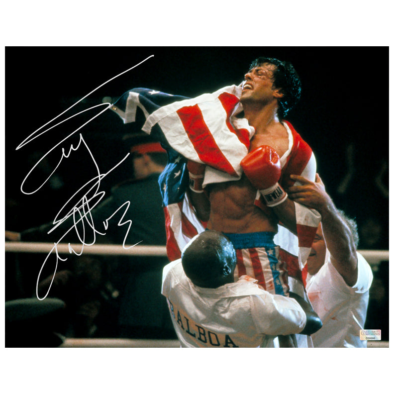 Sylvester Stallone Autographed 1985 Rocky IV Champion 11x14 Photo