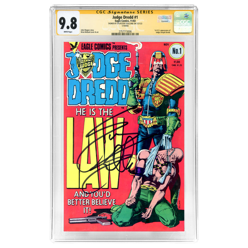 Sylvester Stallone Autographed 1983 Judge Dredd #1 CGC SS 9.8