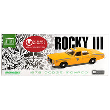 Load image into Gallery viewer, Sylvester Stallone Autographed 1982 Rocky III 1:18 Scale 1978 Dodge Monaco Die-Cast Taxi