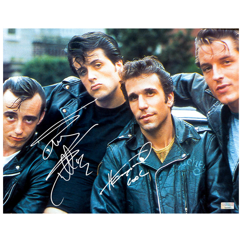 Sylvester Stallone, Henry Winkler Autographed 1974 Lords of Flatbush 11x14 Photo