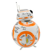 Load image into Gallery viewer, Daisy Ridley, Mark Hamill, Adam Driver, John Boyega Star Wars The Force Awakens Cast Autographed 18″ BB-8 Droid