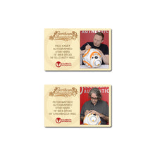 Load image into Gallery viewer, Daisy Ridley, Mark Hamill, Adam Driver, John Boyega Star Wars The Force Awakens Cast Autographed 18″ BB-8 Droid