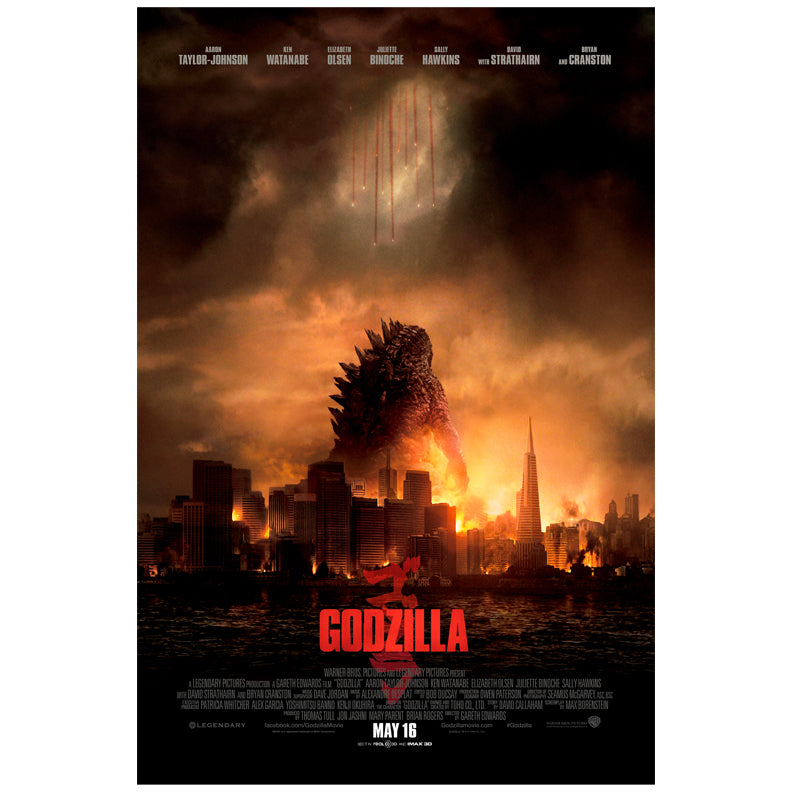 Aaron Taylor Johnson Autographed 2014 Godzilla 16x24 Movie Poster Pre-Order