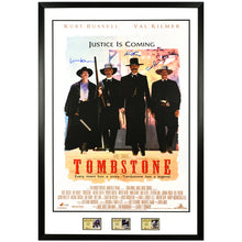 Load image into Gallery viewer, Kurt Russell, Val Kilmer and Bill Paxton Autographed 1993 Tombstone 27x39 Single-Sided Movie Poster