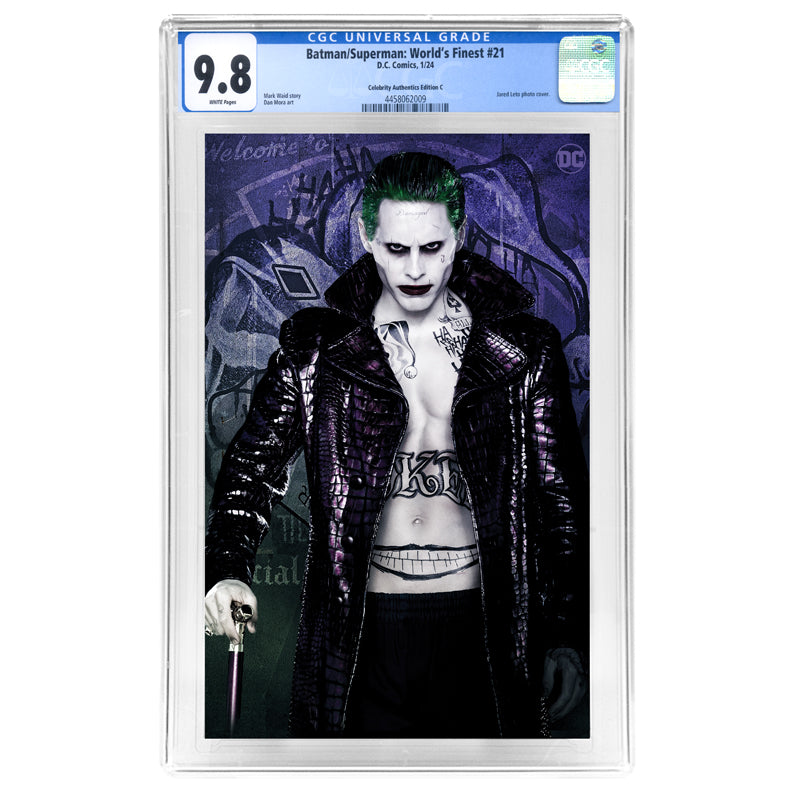 2023 World's Finest #21 Suicide Squad Jared Leto Variant Joker Photo Cover CGC 9.8