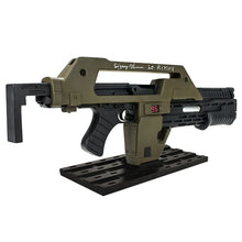 Load image into Gallery viewer, Sigourney Weaver Autographed 1986 Aliens Pulse Rifle OD Green Prop Replica
