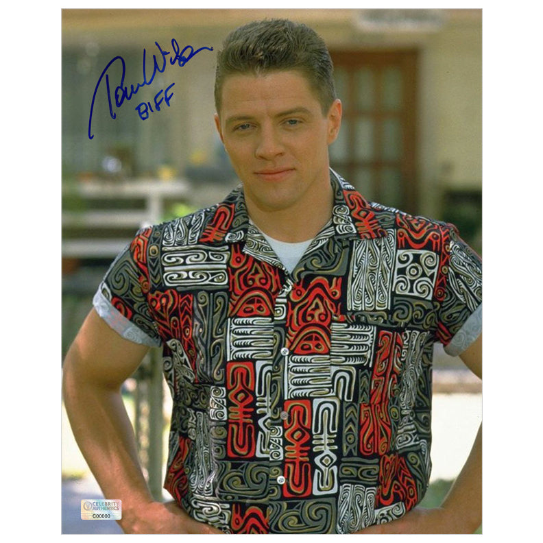Thomas Wilson Autographed Back to the Future Biff Tannen 8x10 Portrait Photo