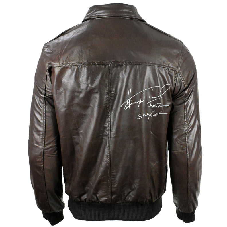 Henry Winkler Autographed Happy Days Fonzie Leather Jacket with Stay Cool Fonz