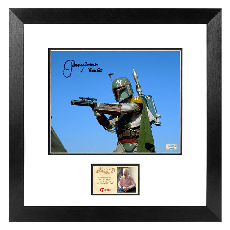 Jeremy Bulloch Autographed Star Wars Boba Fett 8x10 Framed Action Photo