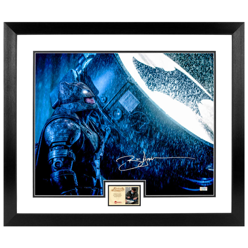 Ben Affleck Autographed Batman vs Superman Dawn of Justice Bat Signal 16x20 Photo