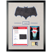 Load image into Gallery viewer, 2016 Batman vs Superman Dawn of Justice Production Made Batman Cape Framed Display with Ben Affleck Letter of Authenticity
