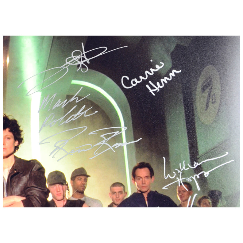 Sigourney Weaver, Bill Paxton, Lance Henriksen Aliens Cast Autographed  Locked and Loaded 11x14 Photo