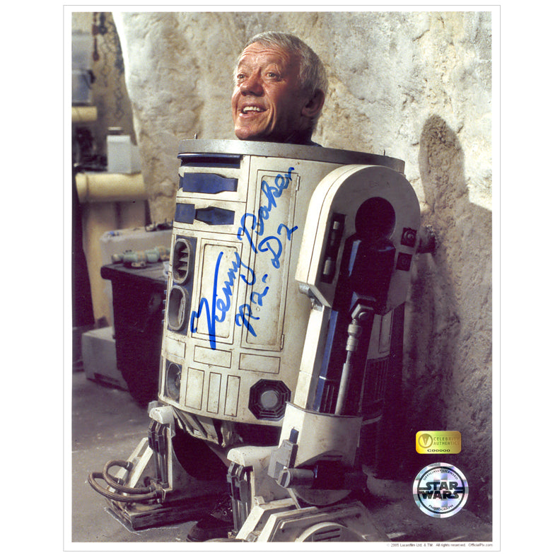 Kenny Baker Autographed Star Wars Inside R2-D2 8x10 Photo B