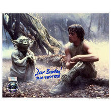 Load image into Gallery viewer, David Barclay Autographed Star Wars: The Empire Strikes Back Yoda and Luke 8×10 Photo