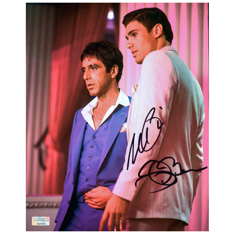 Al Pacino, Steven Bauer Autographed Scarface Tony Montana and Manny Ribera 8×10 Photo