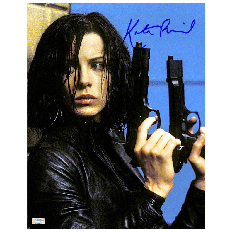 Kate Beckinsale Autographed Underworld Selene Locked and Loaded 11×14 Photo