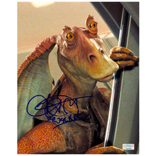 Load image into Gallery viewer, Ahmed Best Autographed Star Wars The Phantom Menace Jar Jar Binks 8x10 Close Up Photo