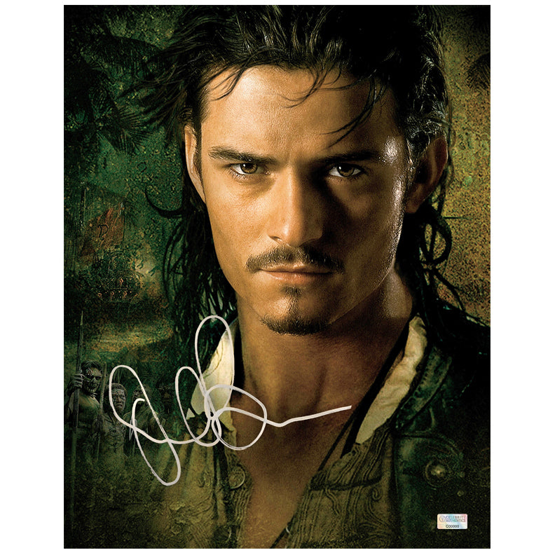 Orlando Bloom Autographed Pirates of the Caribbean Dead Man's Chest Will Turner 11x14 Photo