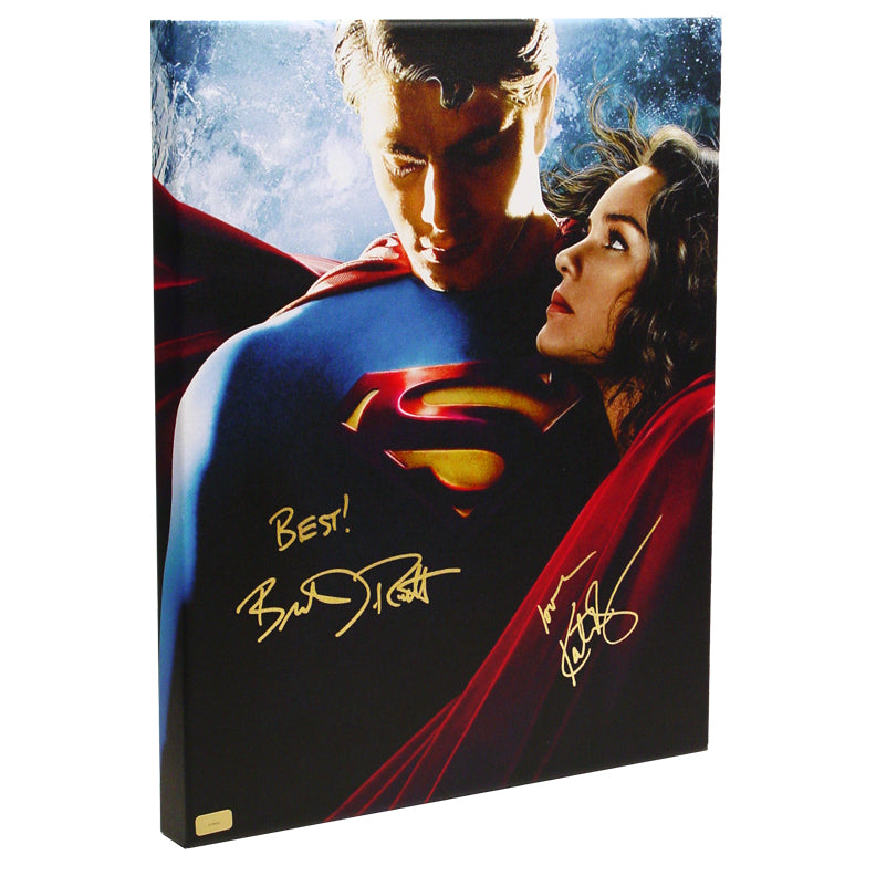Brandon Routh and Kate Bosworth Autographed Superman Returns 16x20 Imax Canvas