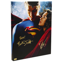 Load image into Gallery viewer, Brandon Routh and Kate Bosworth Autographed Superman Returns 16x20 Imax Canvas