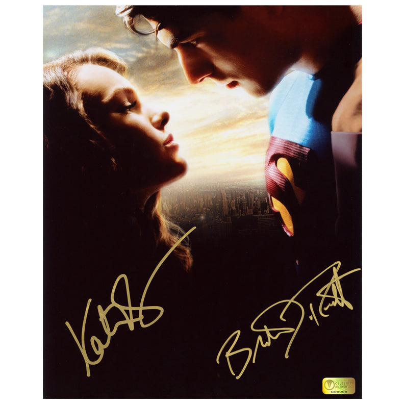 Brandon Routh and Kate Bosworth Autographed Superman Returns Reunited 8x10 Photo