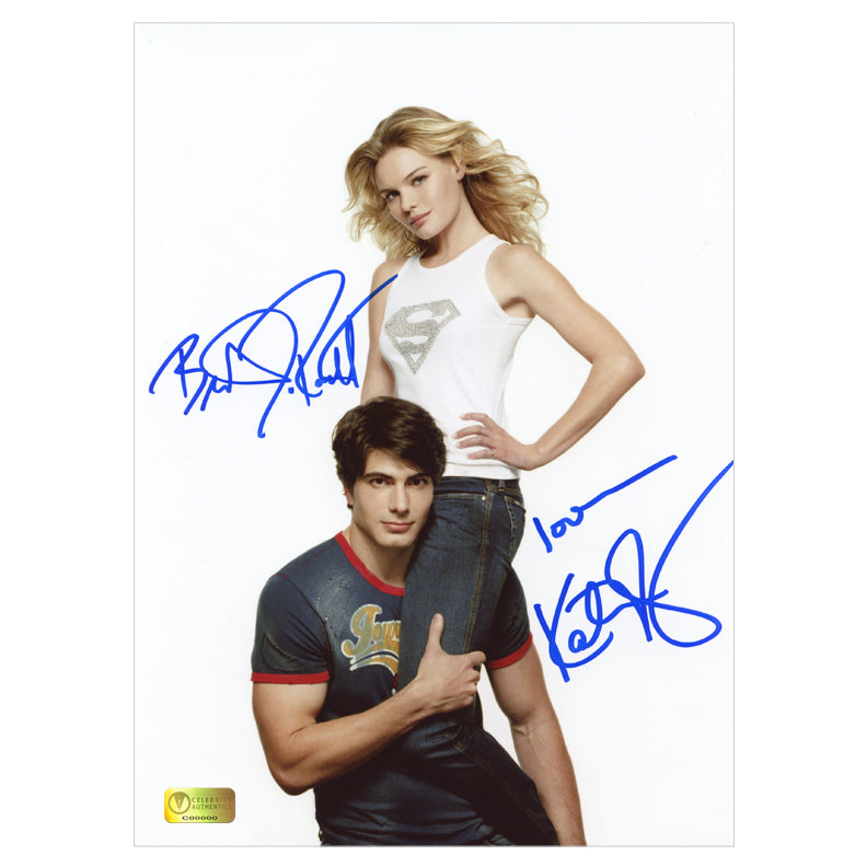 Brandon Routh and Kate Bosworth Autographed Entertainment Weekly 8.5x11 Photo