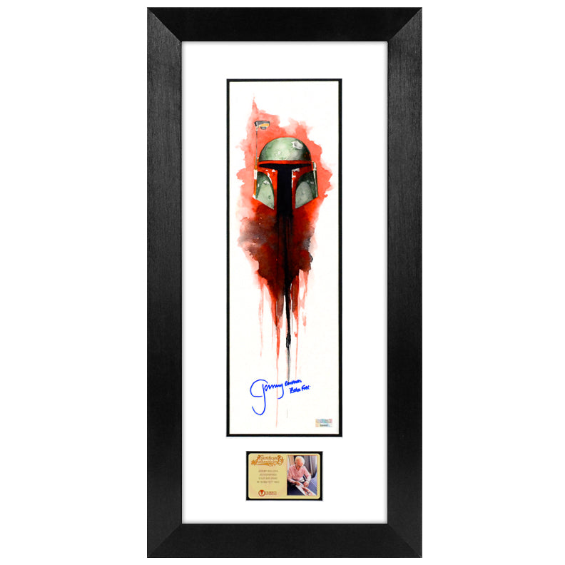 Jeremy Bulloch Autographed Star Wars Boba Fett 5.5x17 Art Print