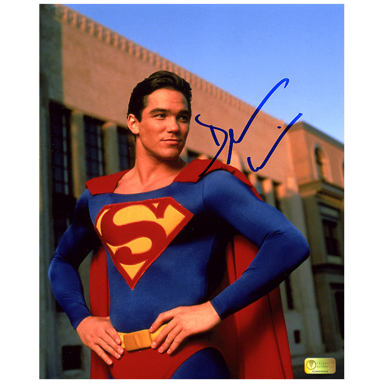 Dean Cain Autographed Lois & Clark: The New Adventures of Superman Classic On Set Superman 8x10 Photo