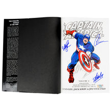 Load image into Gallery viewer, Chris Evans, Stan Lee, Sebastian Stan Autographed Captain America Omnibus Volume 1