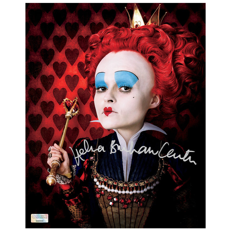 Helena Bonham Carter Autographed Alice in Wonderland The Red Queen 8x10 Photo