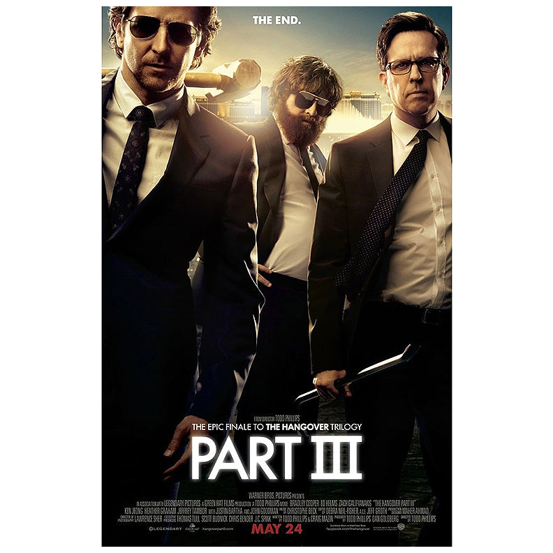 Bradley Cooper Autographed 2013 The Hangover Part III Original 27x40 Double-Sided Movie Poster Pre-Order