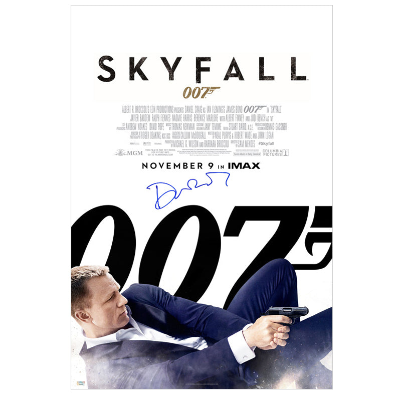 Daniel Craig Autographed James Bond 007 Skyfall 24x36 Single-Sided Movie Poster