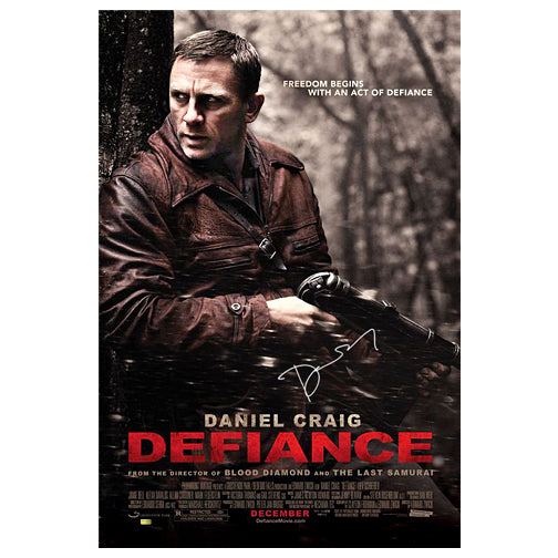 Daniel Craig Autographed 2008 Defiance Original 27×40 Double-Sided Movie Poster