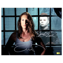 Load image into Gallery viewer, Jamie Lee Curtis and Brad Loree Autographed Halloween Resurrection 11x14 Photo