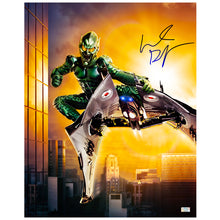 Load image into Gallery viewer, Willem Dafoe Autographed 2002 Spider-Man Green Goblin Glider 16x20 Photo
