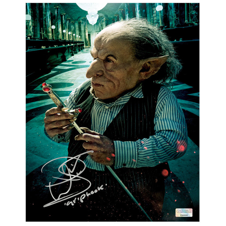 Warwick Davis Autographed Harry Potter Griphook 8x10 Photo